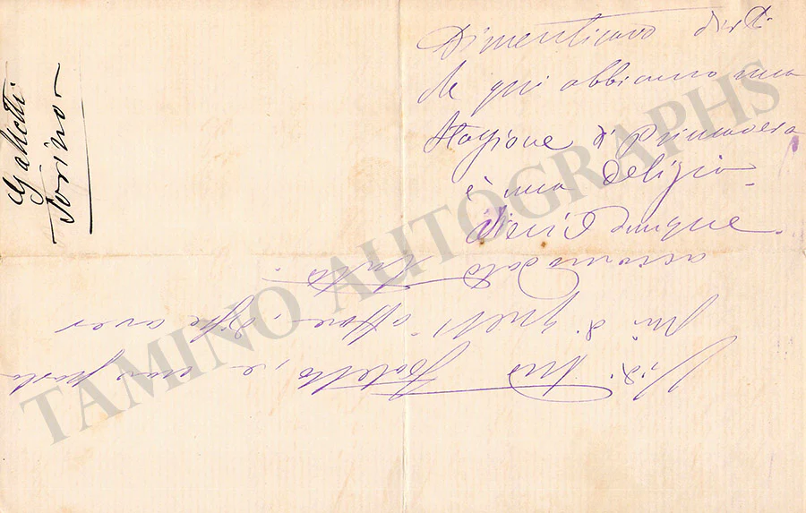 Galletti-Gianoli, Isabella - Set of 2 Autograph Letters Signed - Image 8