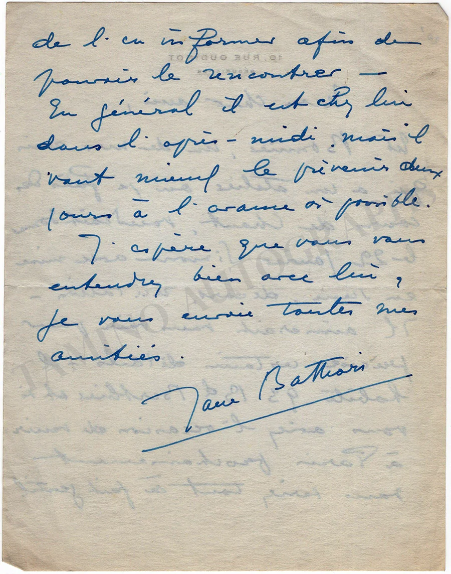 Bathori, Jane - Autograph Letter Signed - Image 2
