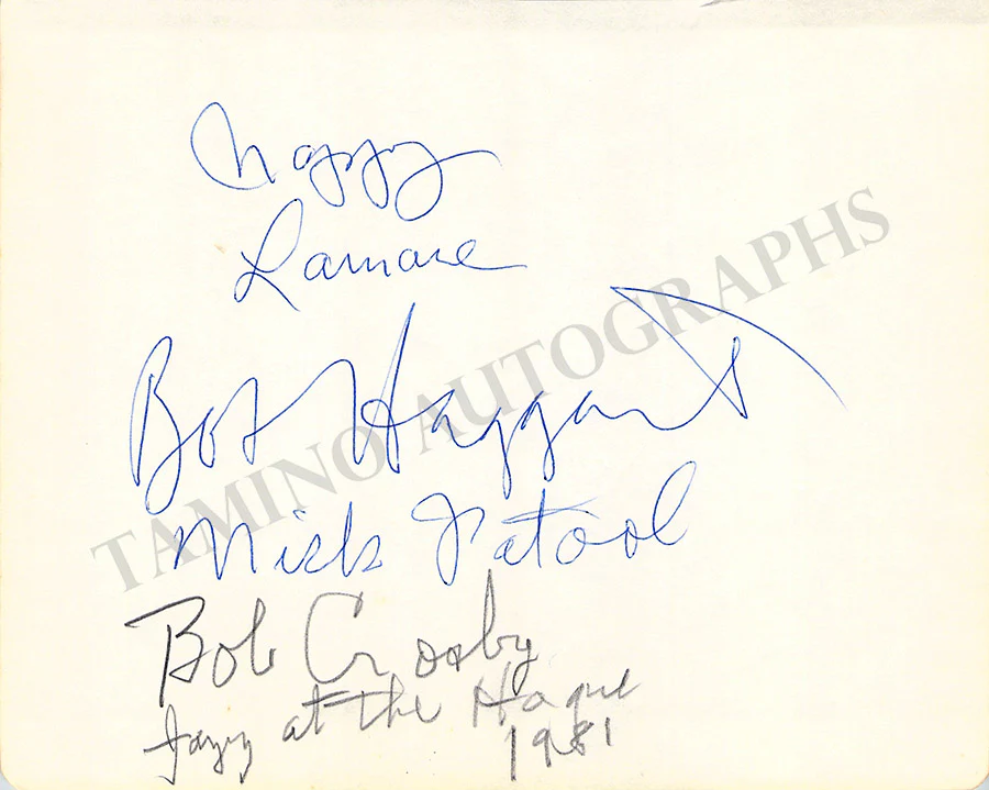 Jazz Musicians - Collection of 33 Signed Album Pages - Image 22