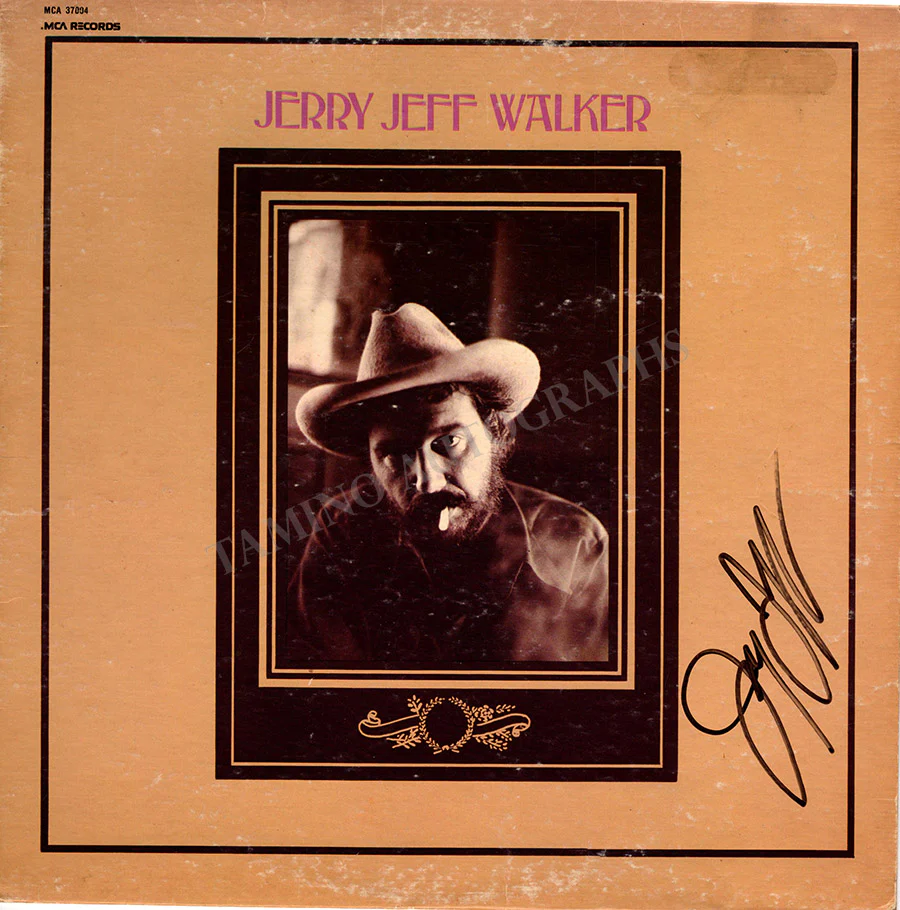 Walker, Jerry Jeff - Signed LP Record Sleeve