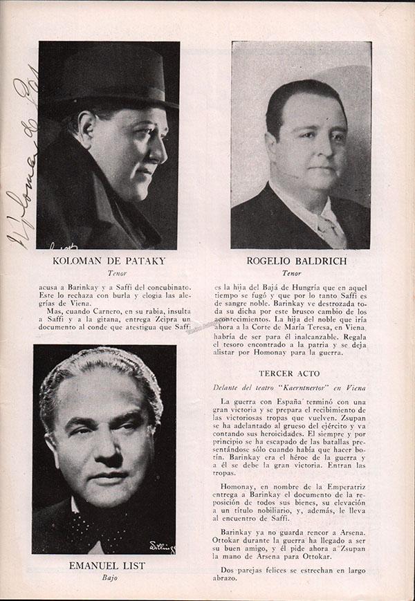 Jessner, Irene - Pataky, Koloman Von - Signed Program Teatro Colon 1940 - Image 2