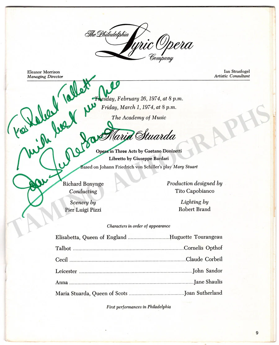 Sutherland, Joan - Signed Programs (Various Options) - Image 10