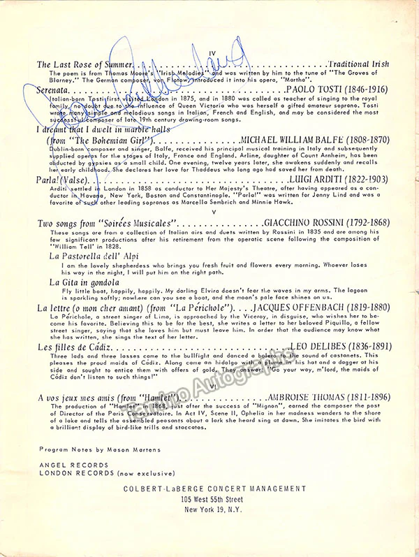Sutherland, Joan - Signed Programs (Various Options) - Image 20