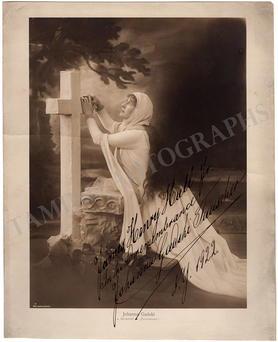 Gadski, Johanna - Various Autographs - Image 2