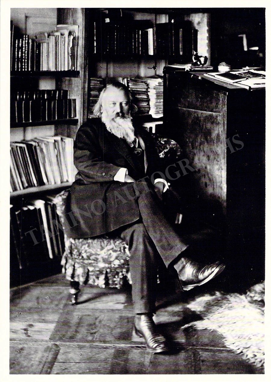 Brahms, Johannes - Autograph Note Signed 1895 - Image 2