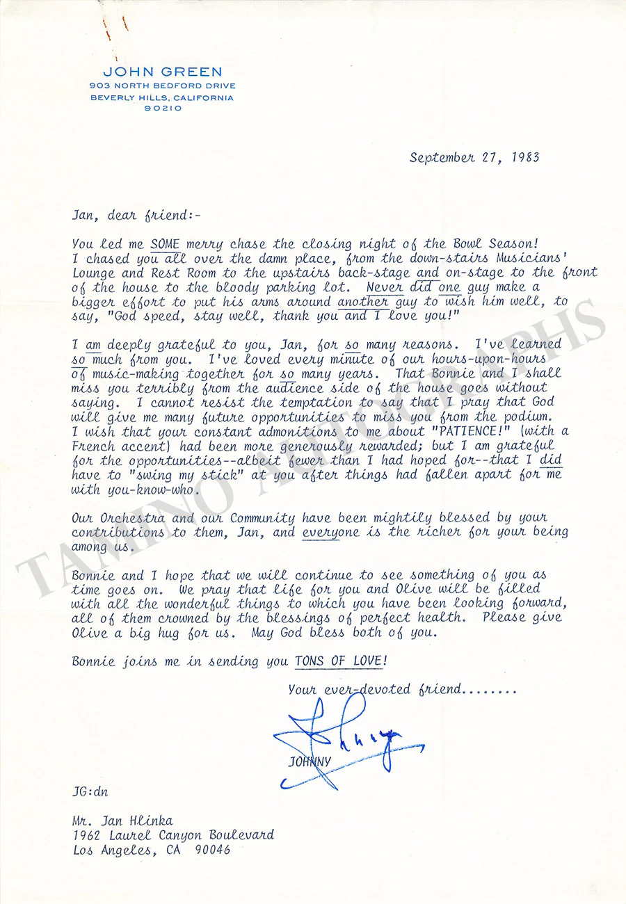 Green, John - Collection of Autograph & Typed Letters Signed - Image 3