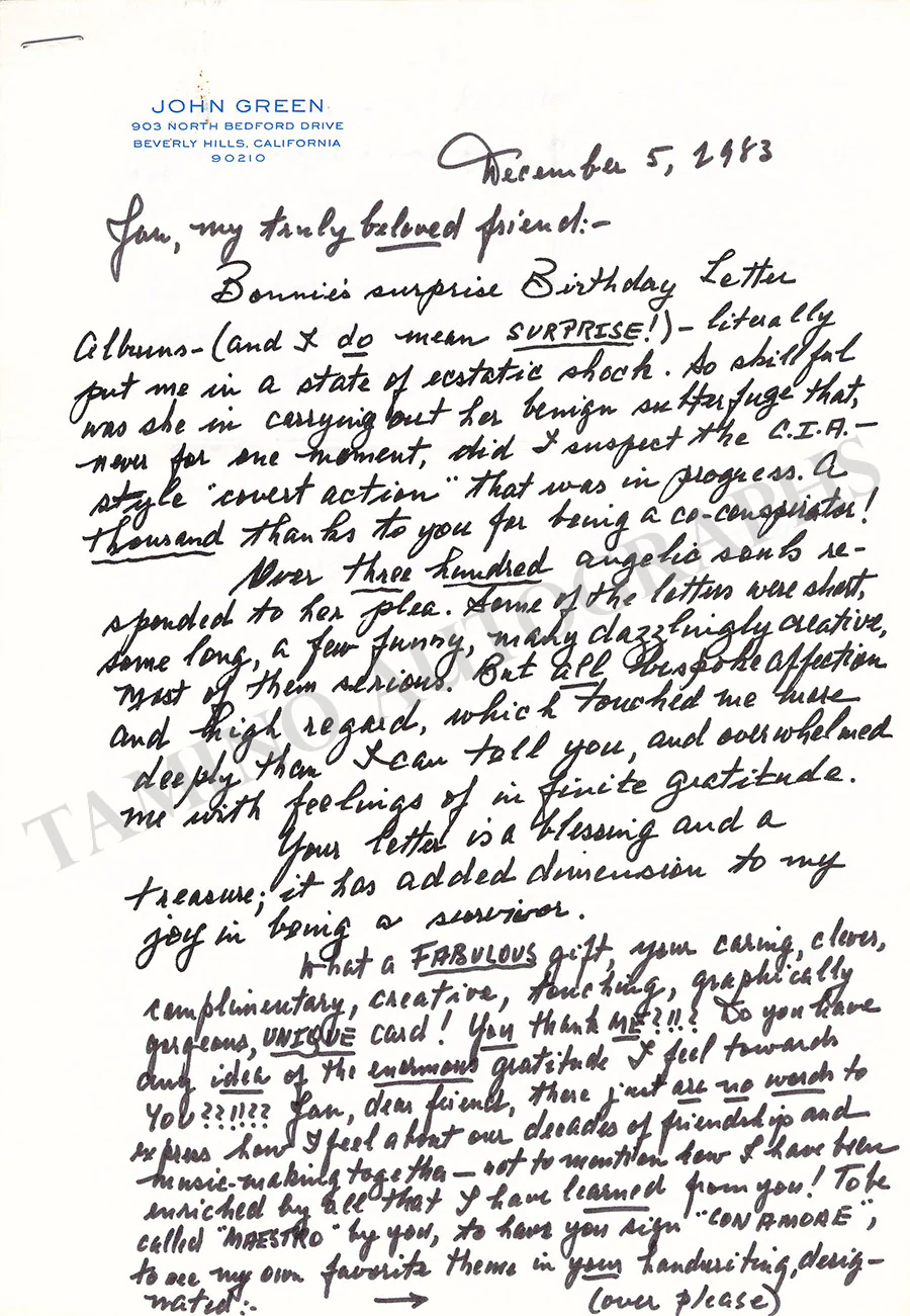 Green, John - Collection of Autograph & Typed Letters Signed - Image 5