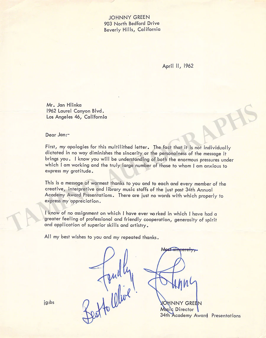Green, John - Collection of Autograph & Typed Letters Signed - Image 9