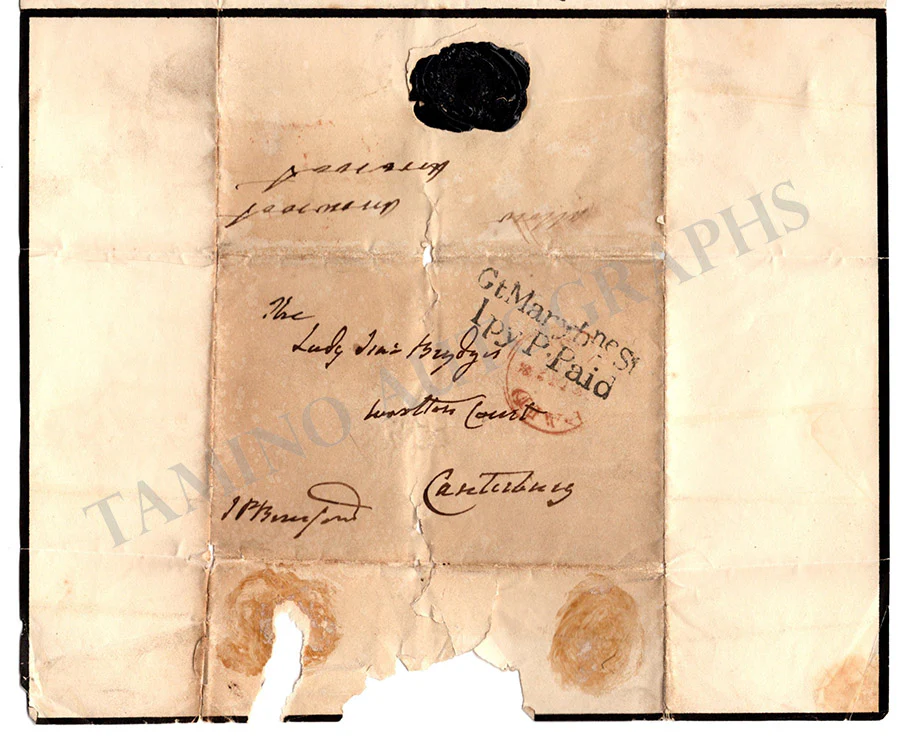 Beresford, John P. - Autograph Letter Signed 1840 - Image 3