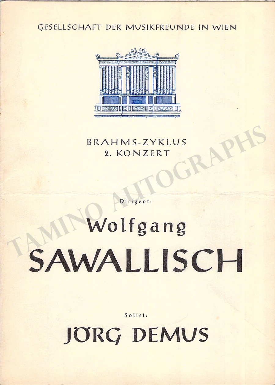 Demus, Jorg - Lot of 14 Concert Programs Vienna 1947-1967 - Image 16