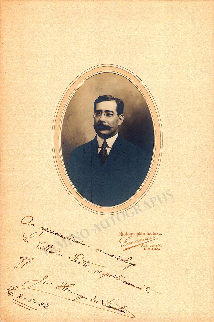 Dos Santos, Jose Henrique - Autograph Letter Signed 1922 - Image 2
