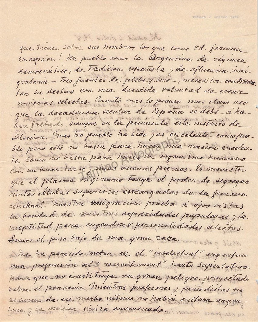Ortega y Gasset, Jose - Autograph Letters Signed 1916-1918 - Image 2