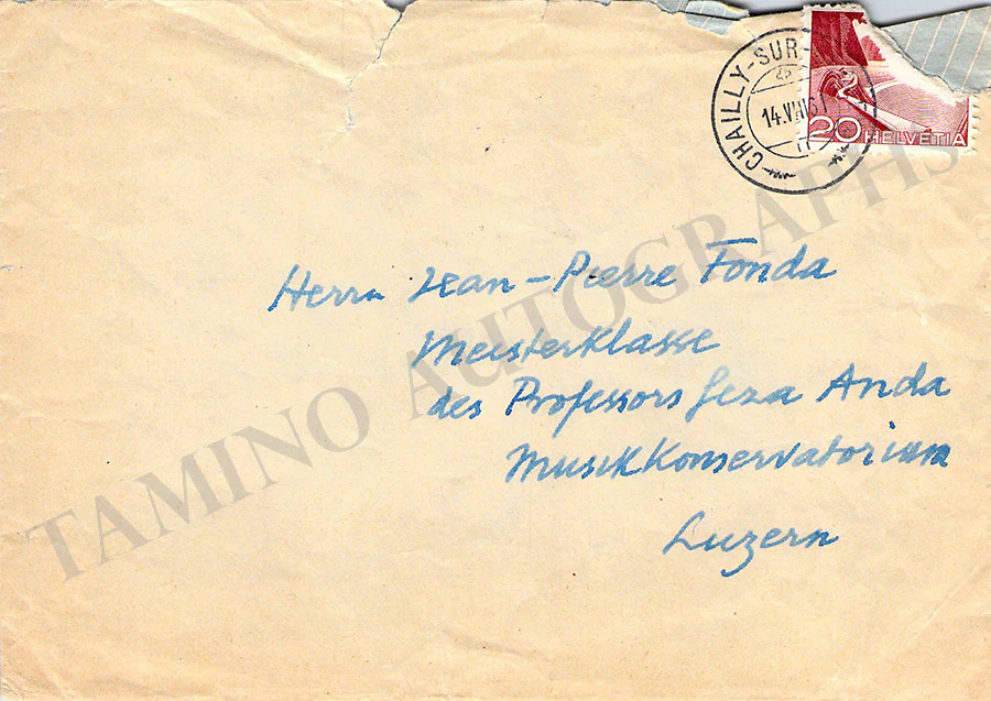 Szigeti, Joseph - Autograph Note Signed 1961 - Image 2