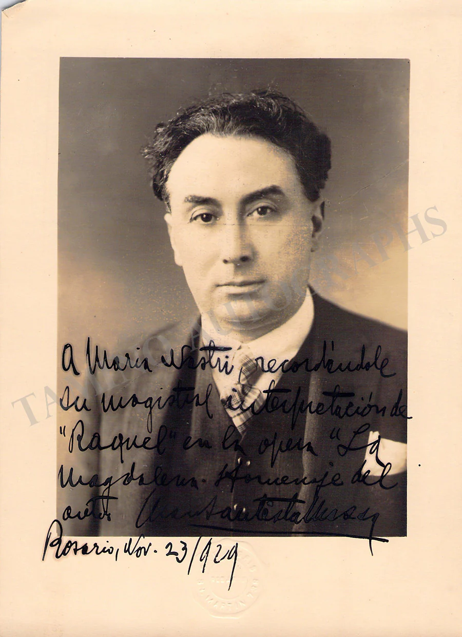 Massa, Juan Bautista - Signed Photograph 1929