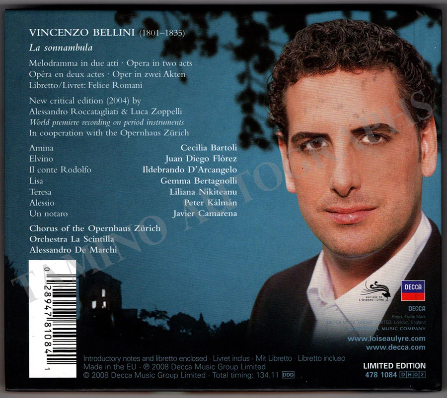 Florez, Juan Diego - Signed CD Album "La Sonnambula" - Image 2