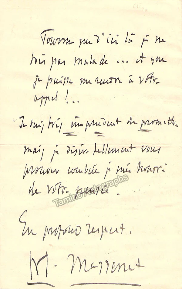 Massenet, Jules - Autograph Manuscripts (Various Options) - Image 39