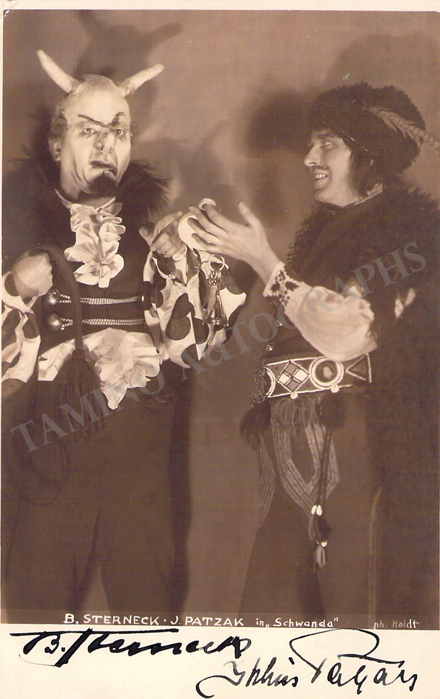 Patzak, Julius - Sterneck, Berthold - Signed Photograph in "Schwanda"