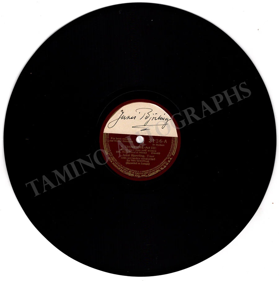 Bjorling, Jussi - Signature Clip on LP Record
