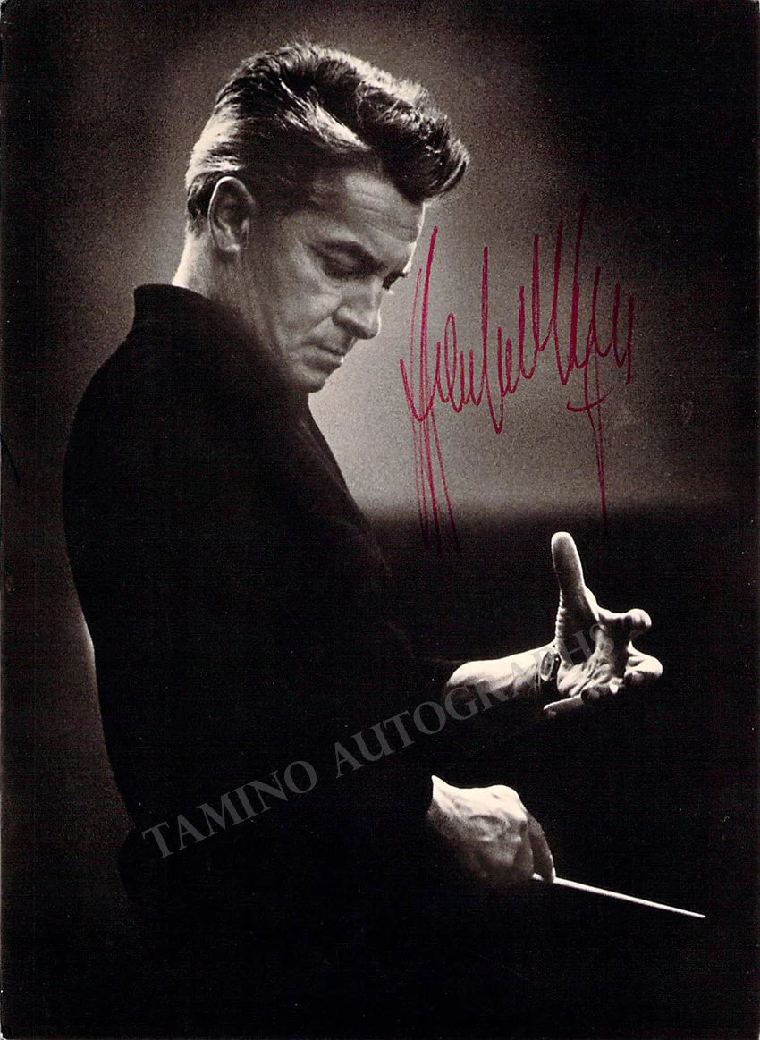 Karajan, Herbert von - Signed Photograph in Performance