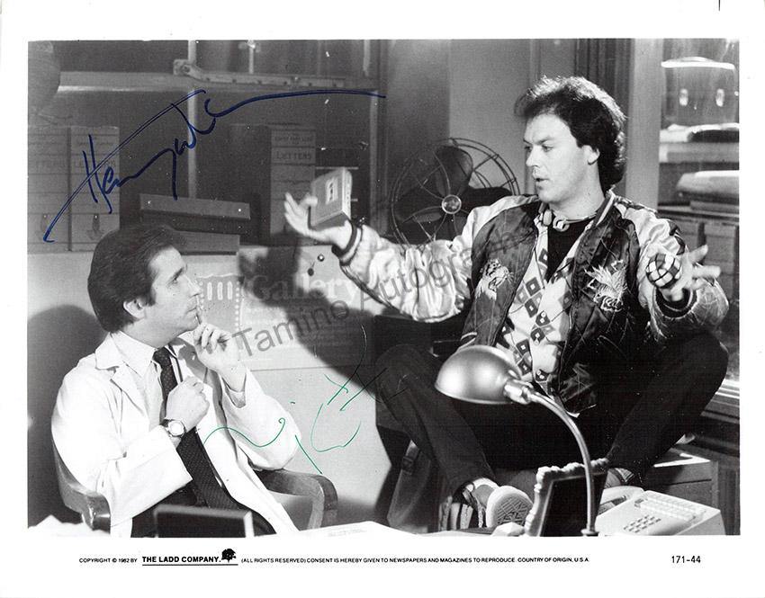 Keaton, Michael - Winkler, Henry - Double Signed Photograph in "Night Shift"