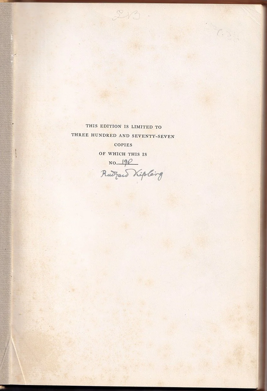 Kipling, Rudyard - Signed Book "The Feet of the Young Men" - Image 2