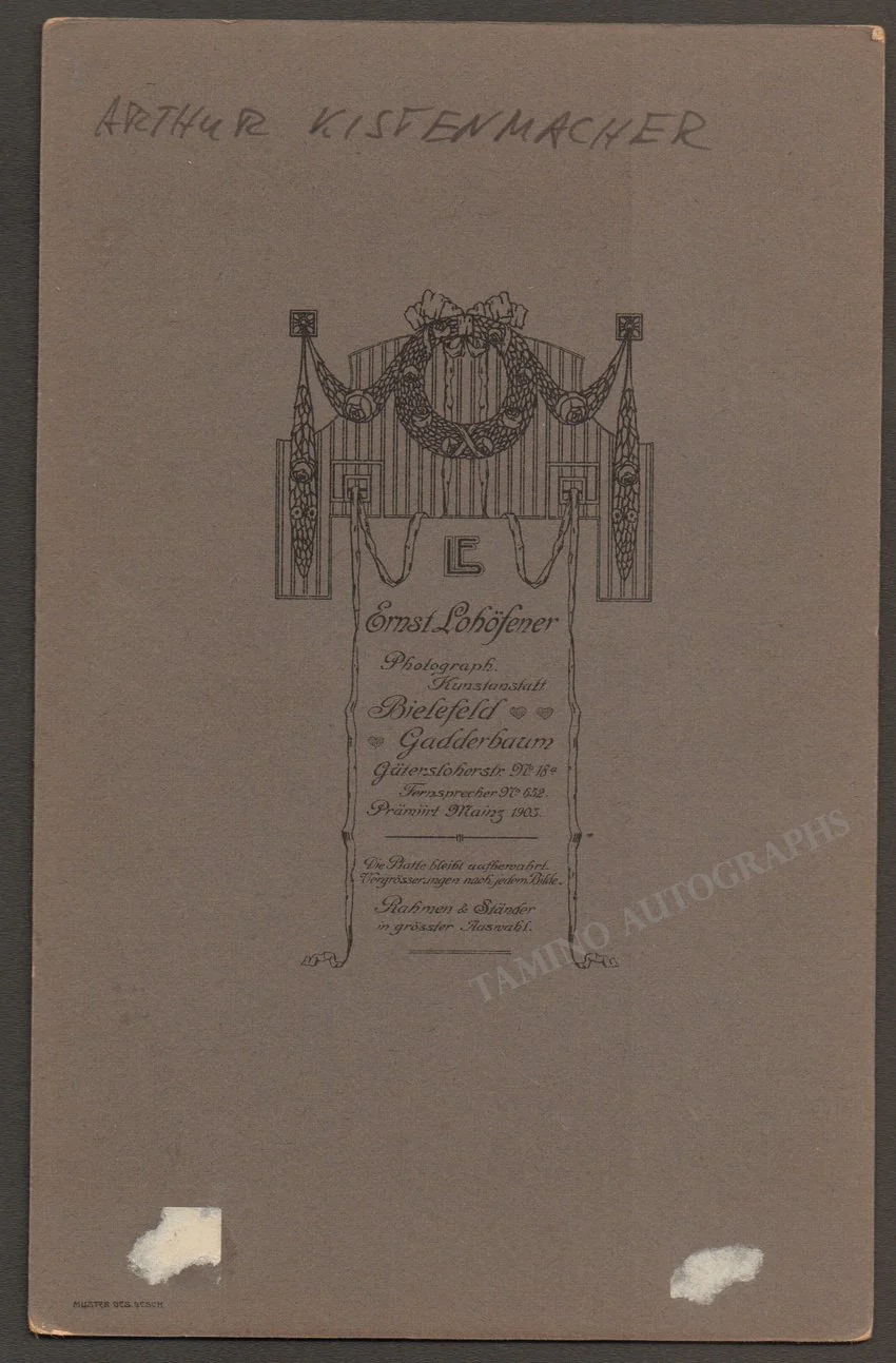 Kistenmacher, Arthur - Cabinet Photo - Image 2