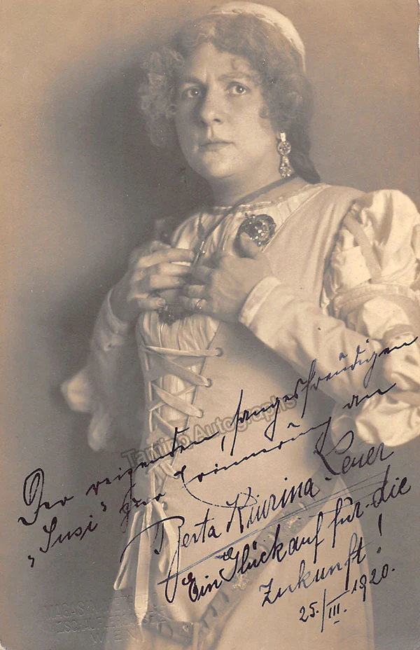 KIURINA-LEUER, Berta (Various Autographs) - Image 26