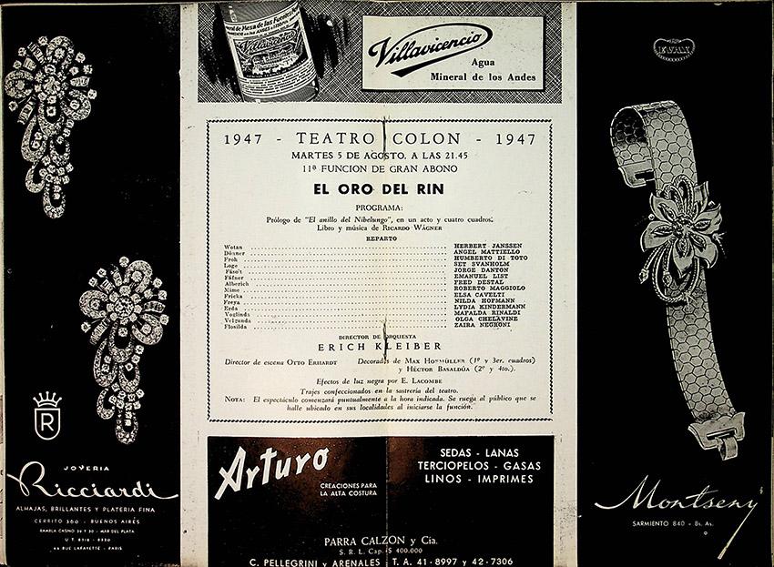 Kleiber, Erich - Teatro Colón Program Lot 1927-1952 - Image 11