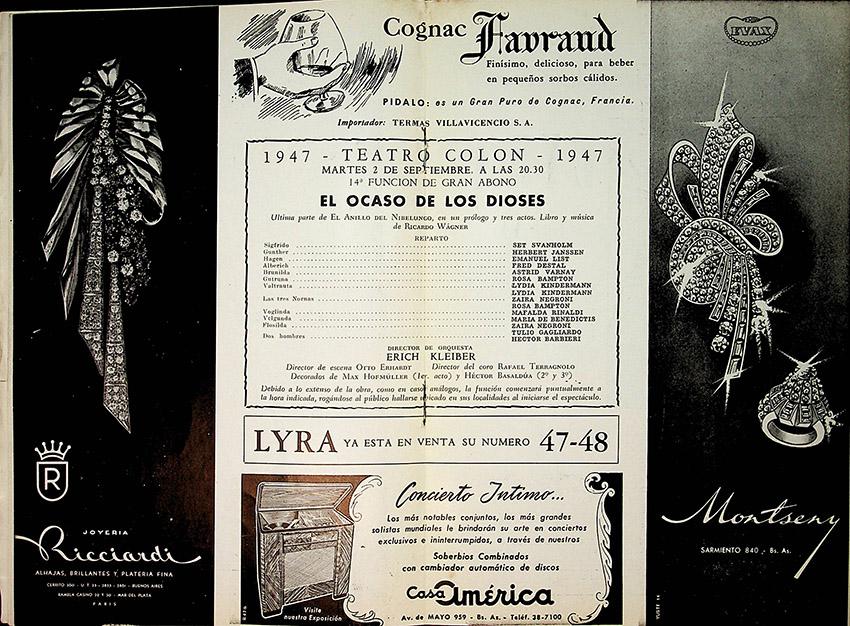 Kleiber, Erich - Teatro Colón Program Lot 1927-1952 - Image 14