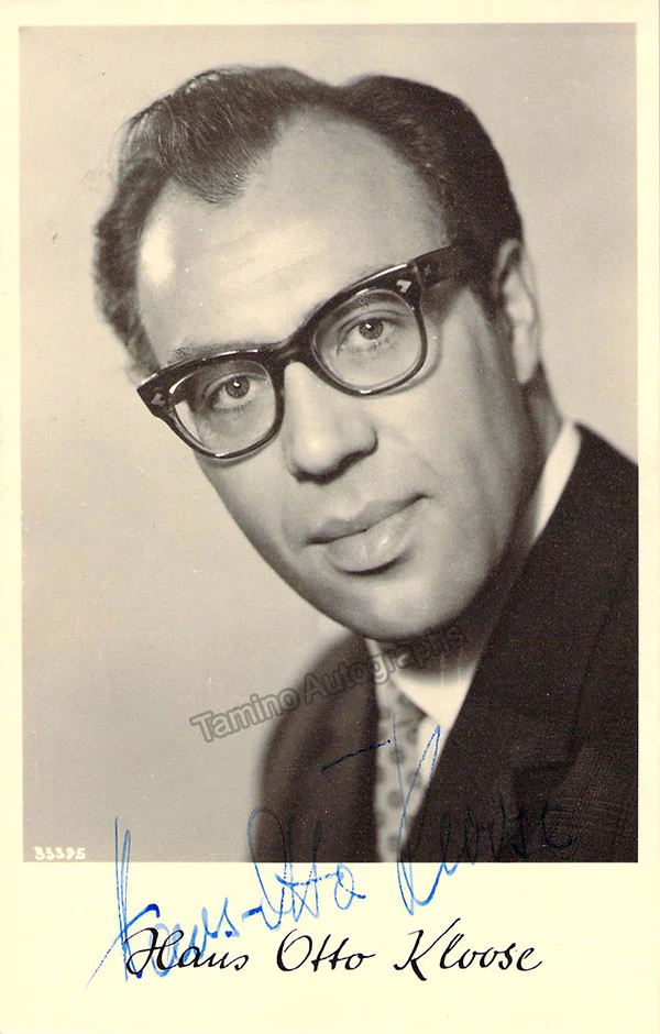 KLOOSE, Hans-Otto (Various Autographs)