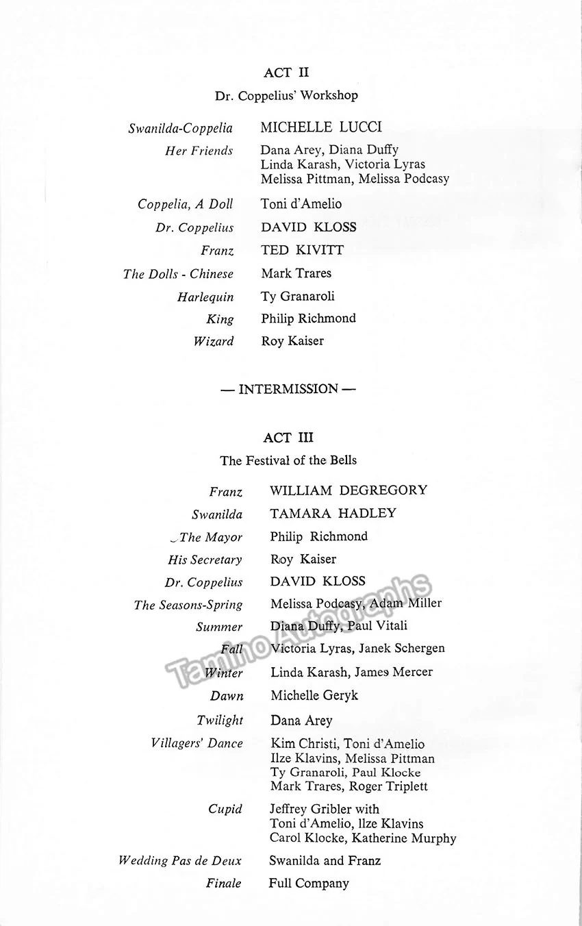 Kloss, David - Lucci, Michelle - Kivitt, Ted - Signed Program Philadelphia 1980 - Image 3