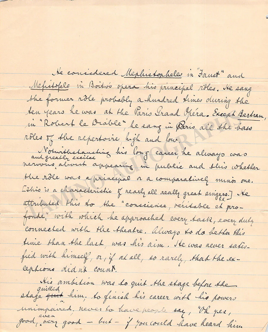 Kobbe, Gustav - Autograph Letter Signed - Image 2