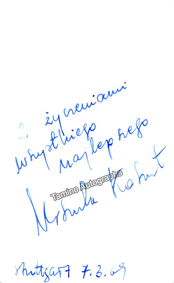 KOSZUT, Ursula (Various Autographs) - Image 9