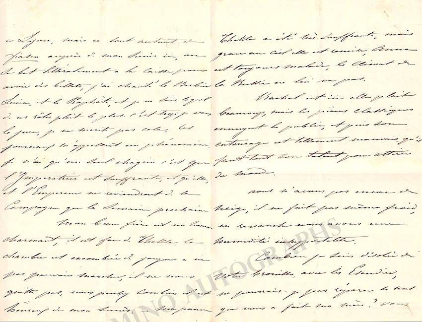 Lagrange, Anne Caroline de - Autograph Letter Signed 1853 - Image 2