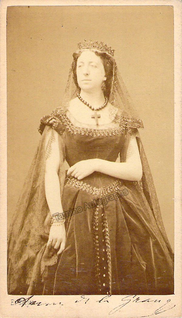 Lagrange, Anne Caroline de - Signed CDV