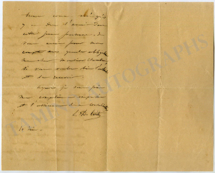 Cinti-Damoreau, Laure - Set of 2 Autograph Letters Signed - Image 2
