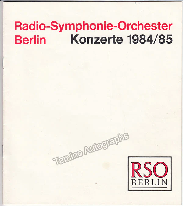 Berman, Lazar - Lopez-Cobos, Jesus - Signed Program Berlin 1984 - Image 3