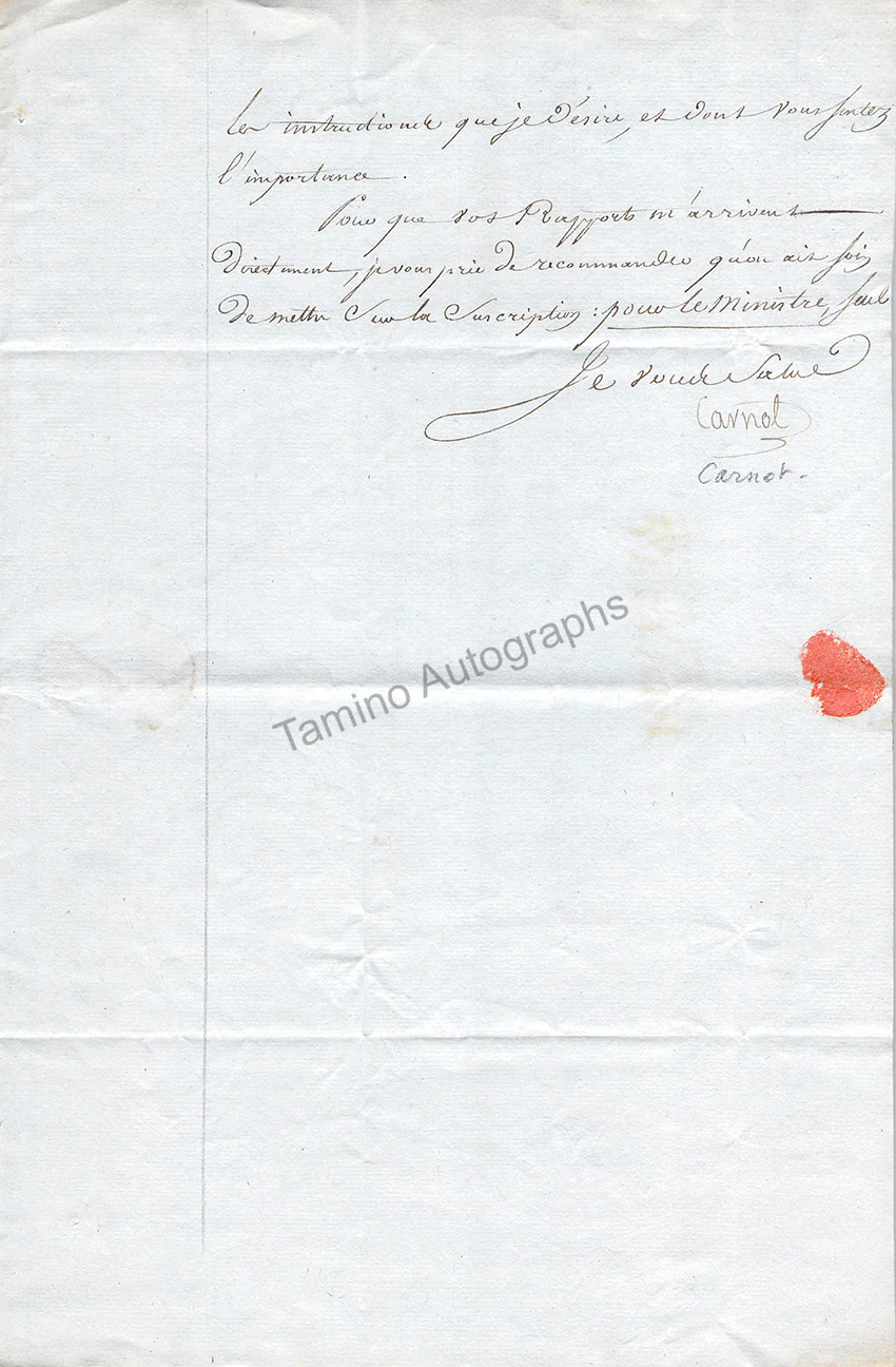 Carnot, Lazare - Document Signed 1800 - Image 3