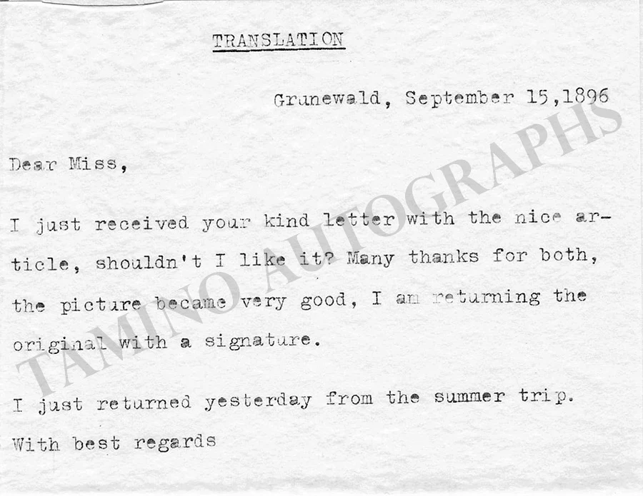Lehmann, Lilli - Autograph Manuscripts (Various Options) - Image 26