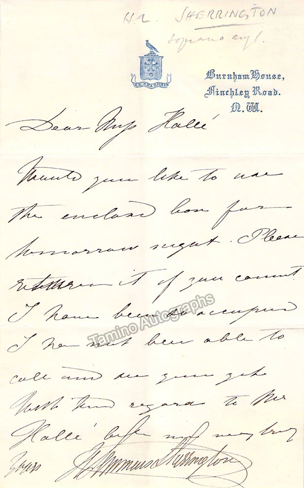 Lemmens-Sherrington, Helen - Set of 2 Autograph Notes Signed - Image 2