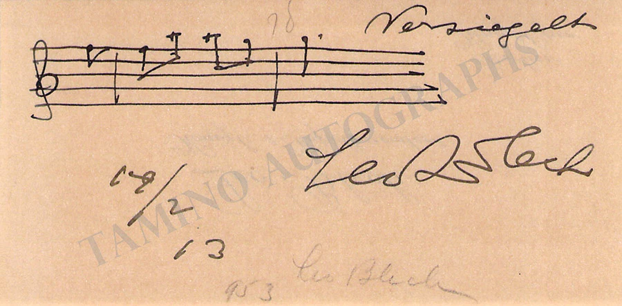 Blech, Leo - Various Autographs - Image 9