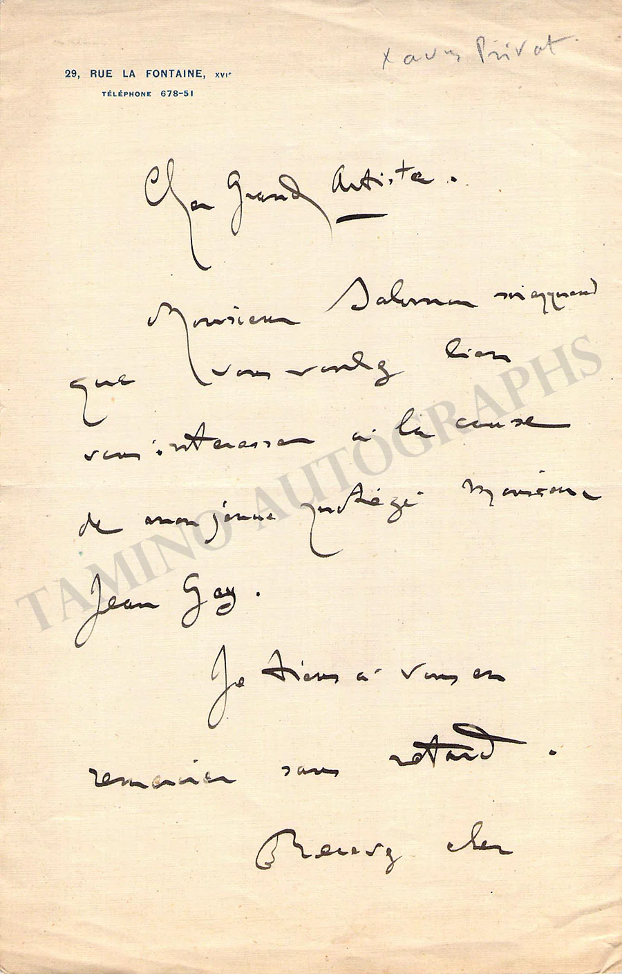 Melchissedec, Leon - Set of Autograph Letters & Other Documents - Image 19