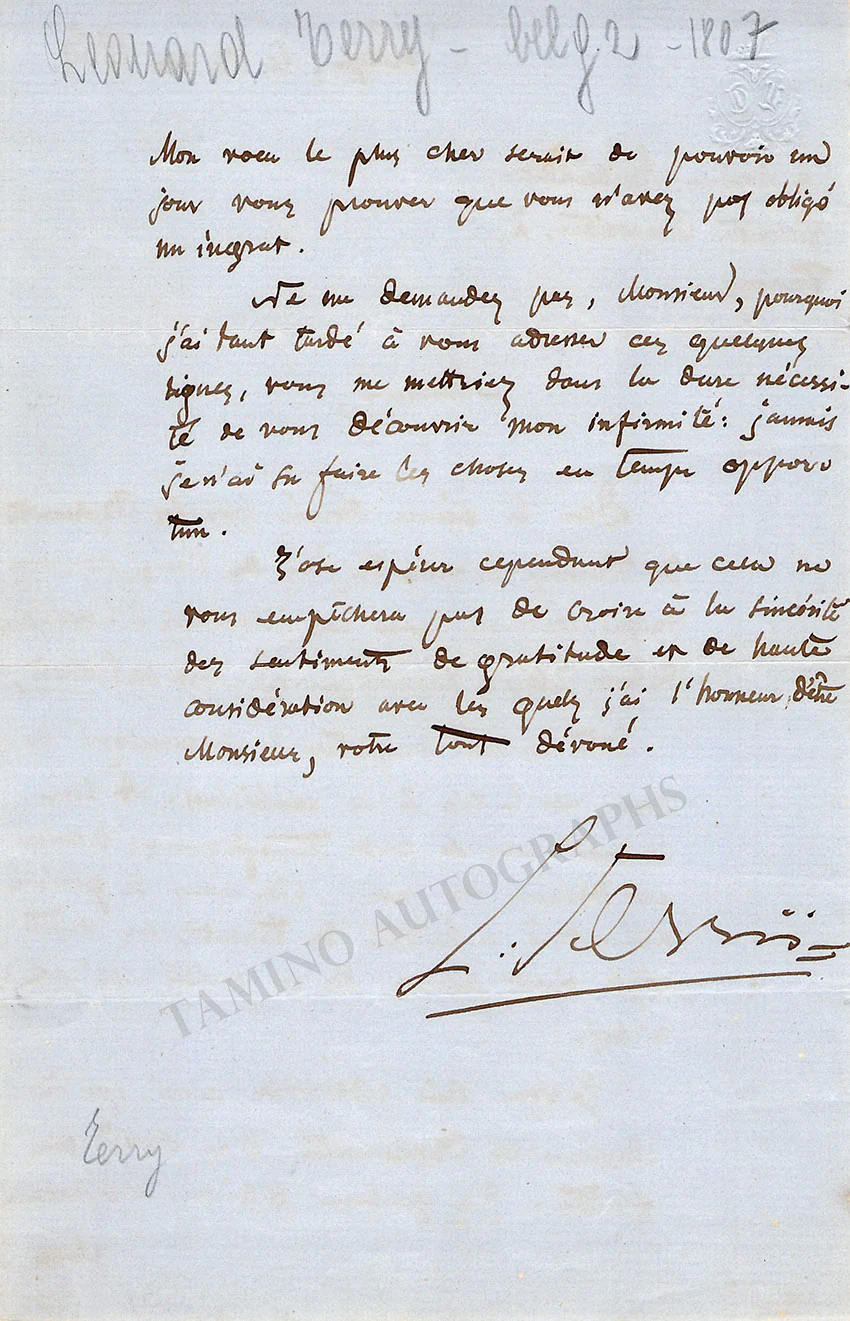 Terry, Leonard - Autograph Letter Signed 1859 - Image 2