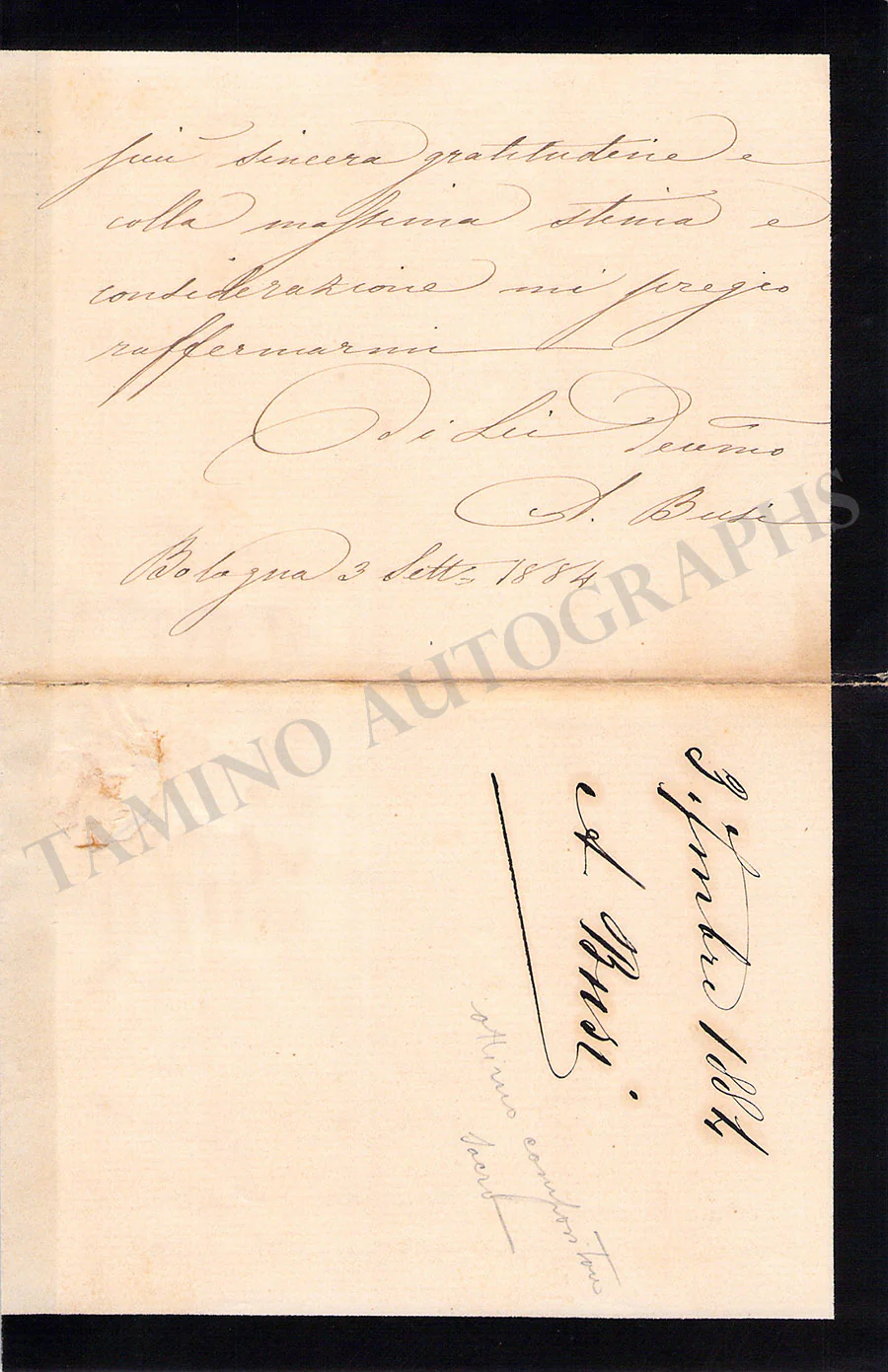 Busi, Leonida - Set of 5 Autographs Letters Signed - Image 3