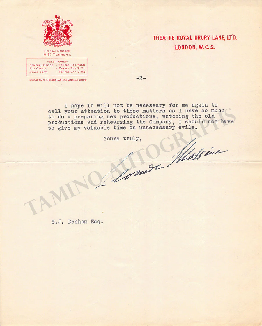 Massine, Leonide - Lot of 5 Signed Letters 1938 - Image 7