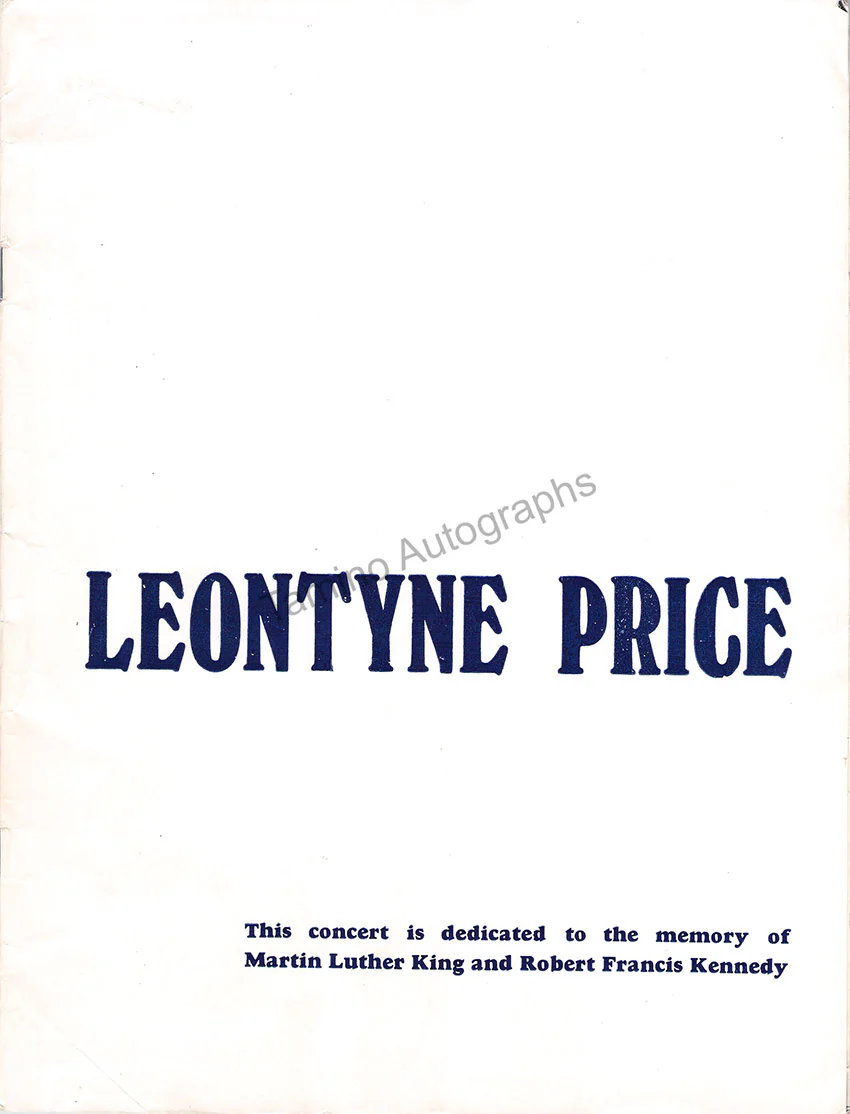 Price, Leontyne - Signed Program London 1968 - Image 2