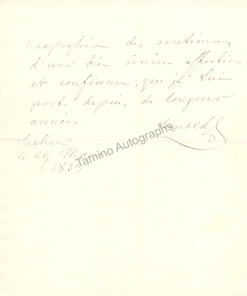 Leopold I of Belgium - Autograph Letter Signed - Image 3