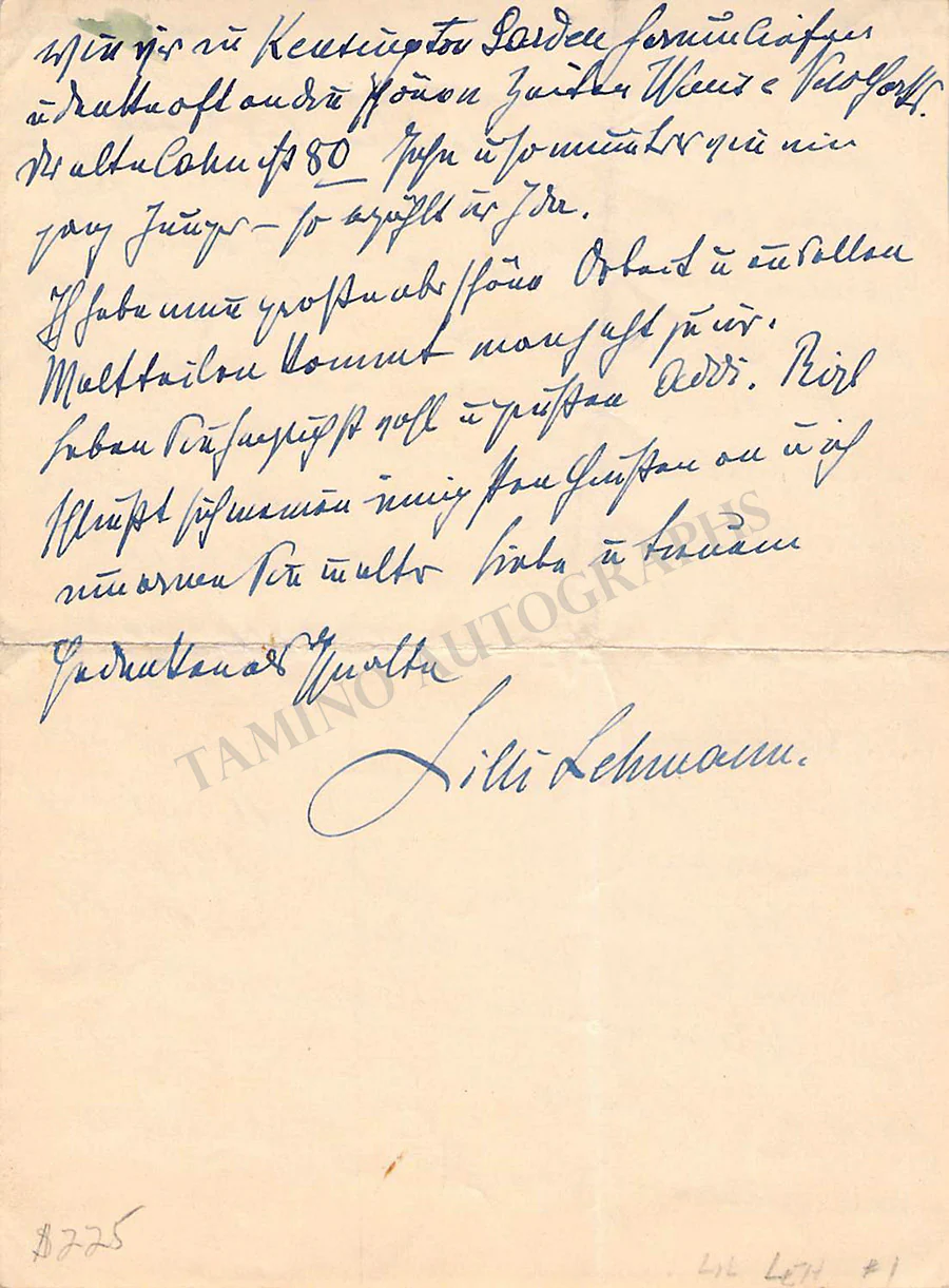 Lehmann, Lilli - Autographs Collection - Image 28