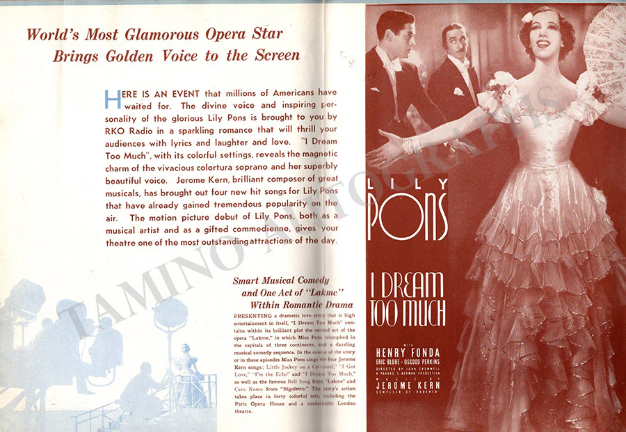 Pons, Lily - Promo Booklet "I Dream Too Much" - Image 2