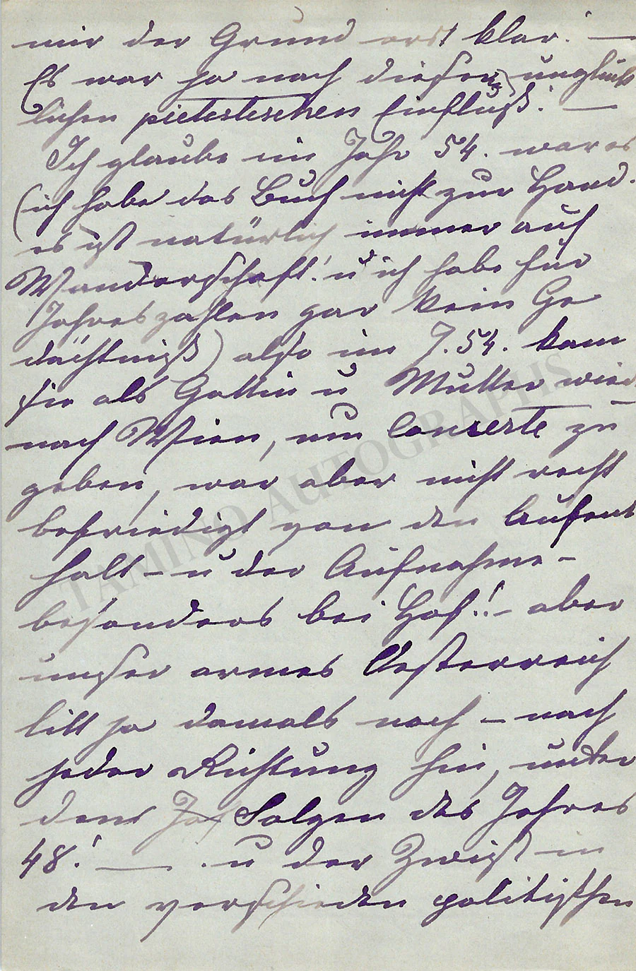 Lind, Jenny - Lot of 10 Autograph Letters Signed from friends and contemporaries - Image 128